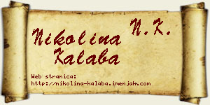 Nikolina Kalaba vizit kartica